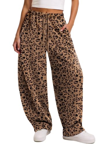 Leopard Print Barrel Sweatpants Women S
