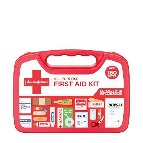 BAND-AID All-Purpose Portable First Aid Kit, 160 Piece