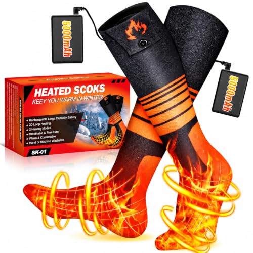 Rechargeable Heated Socks with 4 Heat Levels
