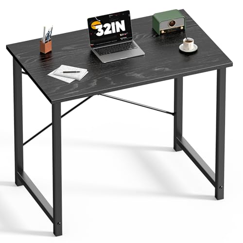 DUMOS 32 Inch Small Computer Desk, Black Deal on DealUpdates