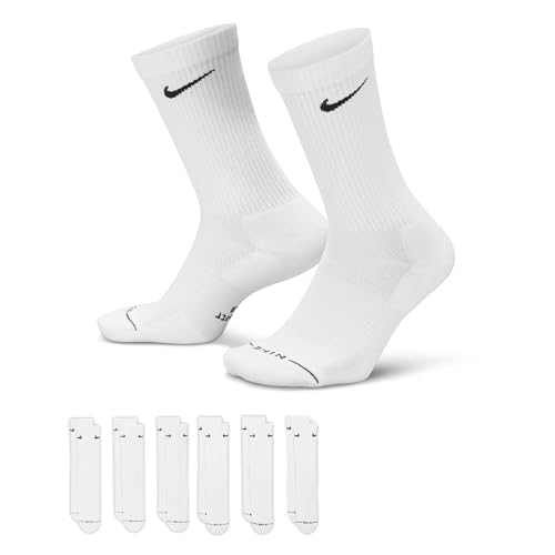 Nike Everyday Plus Crew Socks (6-Pack), Multi-Color, Medium