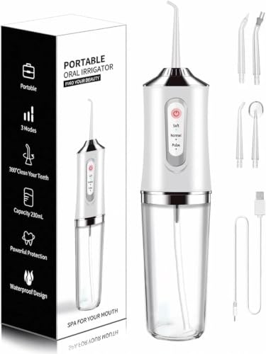 MAKJUNS Water Flosser Cordless Oral Irrigator 3 Modes IPX7