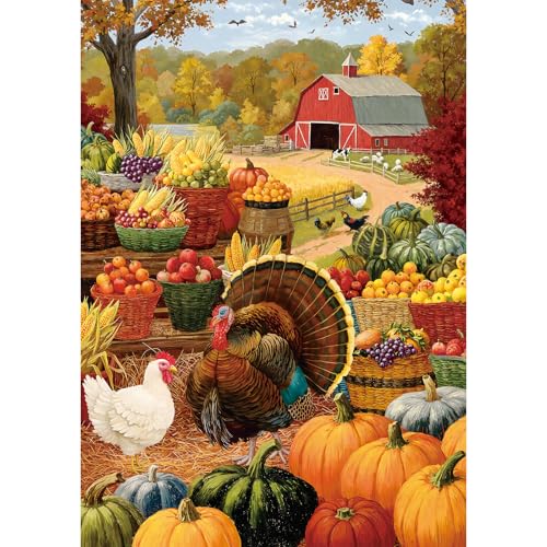 Thanksgiving Fall Farm Harvest 500 Piece Jigsaw Puzzle
