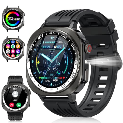 Smart Watch 2026 AMOLED 1.43" Fitness Tracker, 130+ Sports