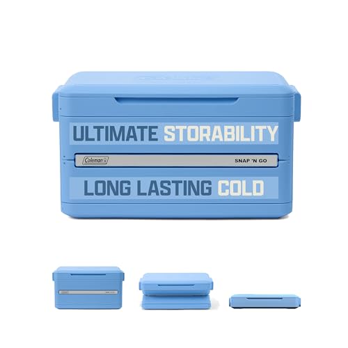 Coleman Snap N Go 55qt Collapsible Hard Cooler, Blue Sky