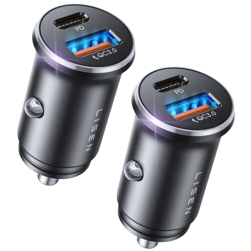 LISEN 69W USB-C Car Charger, 2 Pack