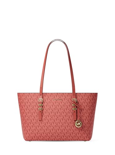 Michael Kors Quinn Medium Tote, Gold Hardware, Crimson Multi