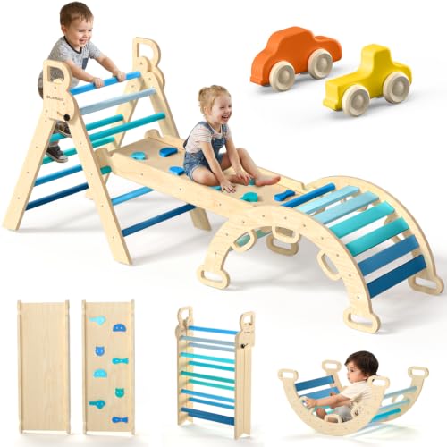 Pikler Triangle Climbing Toy with Safe Handle, Ages 1-3