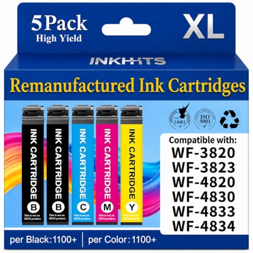 Epson 822XL Remanufactured Ink Cartridges for WF-3820