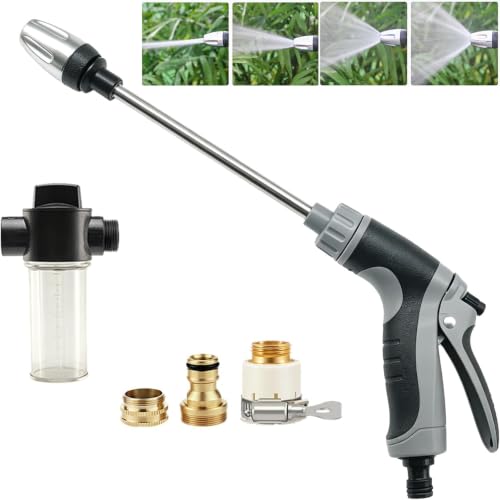 High Pressure Water Spray Gun with 4 Modes & Foam Cannon