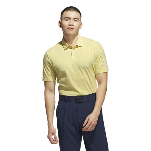 adidas Men's Ultimate365 Tour TWISTKNIT Polo, Powder Yellow S