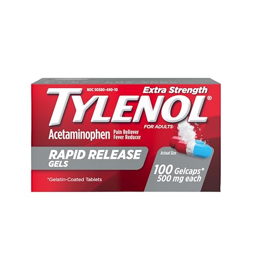 Tylenol Rapid Release Extra Strength Gelcaps 500mg, 100 Count