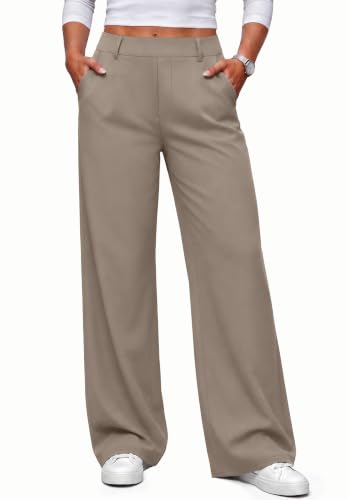 Wide Leg Work Trousers for Women Business Casual