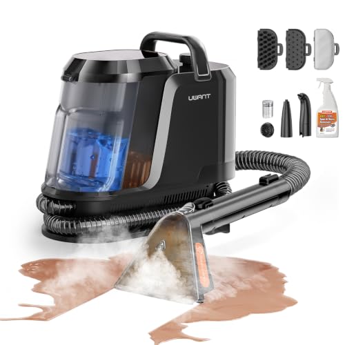 Uwant Carpet Cleaner Machine with Steam, Hot & Cold Water