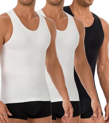 3 Pack Men's Compression Tank Top Undershirt