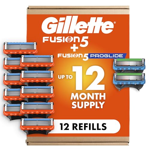 Gillette Fusion5 & ProGlide Razor Blade Refills, 12-Pack