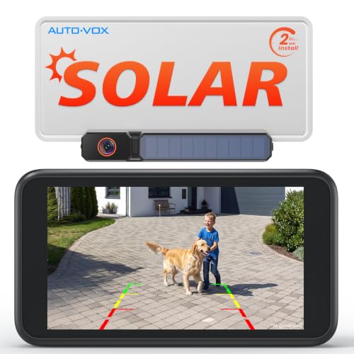 Solar Wireless Backup Camera with 5" Monitor