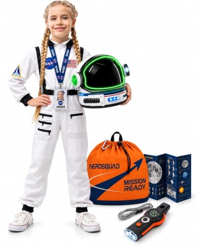 Deluxe Astronaut Costume for Kids - Light-Up Helmet & Mission Sounds