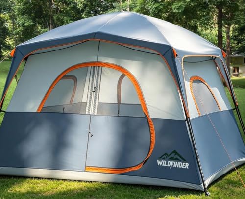 WildFinder 6 Person Camping Tent with Rainfly, Double Layer