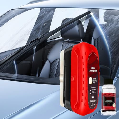 Clear Vision Car Glass Cleaner Brush Tool - Red
