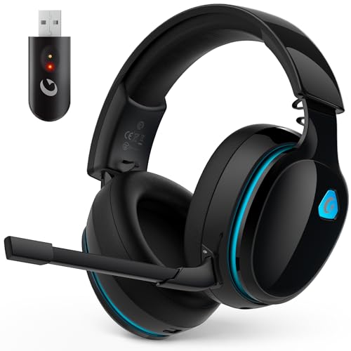 AOC 2.4GHz Wireless Gaming Headset for PS5/PS4/PC/Switch, 45Hr