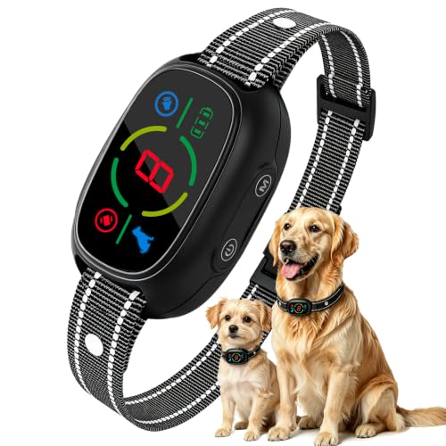 Anti-Bark Collar for Dogs 8-150lbs, Rechargeable, 8 Sensitivity Levels