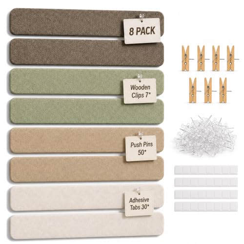 Skystory Felt Bulletin Board Wall Panels 8 Pack