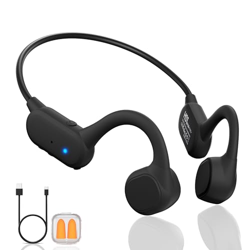 Cevinily 2026 Bone Conduction Headphones Bluetooth 5.4 - Black