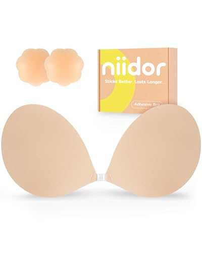 Niidor Adhesive Strapless Silicone Bra Reusable