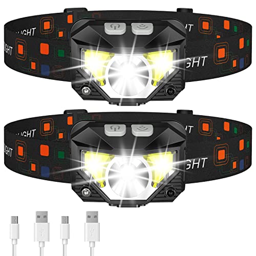 LHKNL LED Rechargeable Headlamp Flashlight
