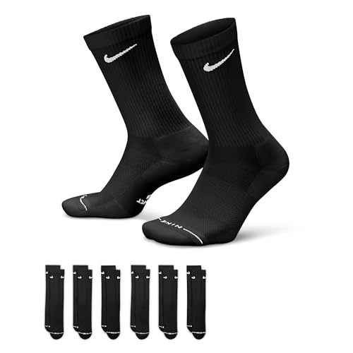 Nike Everyday Plus Crew Socks (6-Pack), Multi-Color, Large