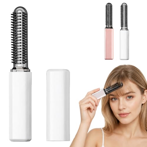 2027 Upgraded Mini Heated Styling Comb - Portable Heat Brush
