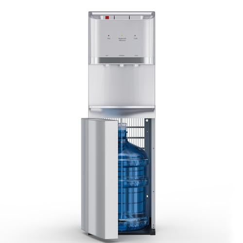 Manastin Bottom Loading Water Cooler Dispenser, Polished Silver