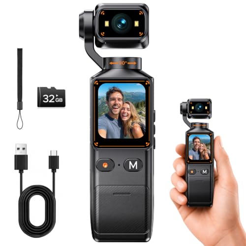 CAMWORLD 2K Vlogging Camera with 180° Rotating Lens