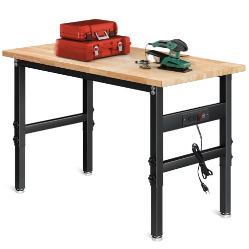 48" Adjustable Workbench with Power Outlet
