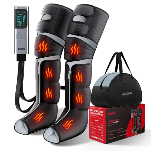 MZCNU Leg Compression Massager with Heat, 6 Modes