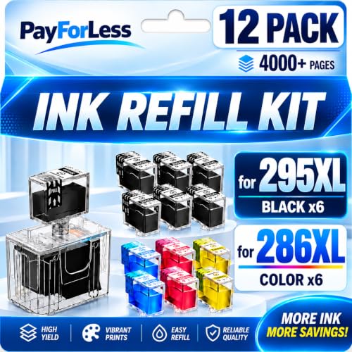 Canon PG-295 CL-286 XL Ink Refill Kit 12-Pack