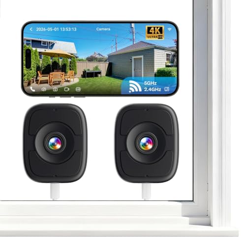LongPlus 4K 8MP WiFi6 Window Camera 2-Pack