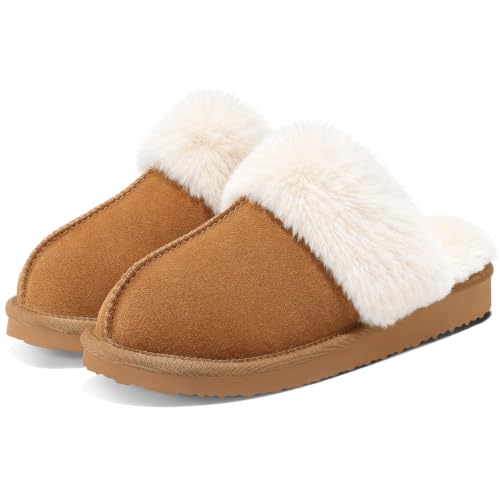 Litfun Fuzzy Memory Foam Slippers for Women
