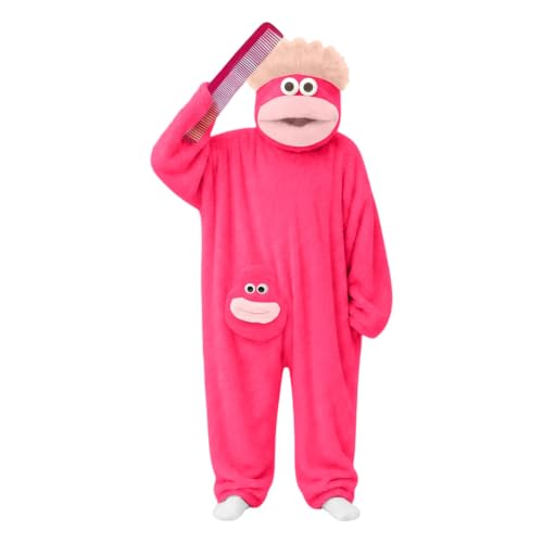 Kids Big Mouth Monster Pumpkin Onesie Costume 4-13Y