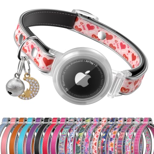 Reflective Breakaway Cat Collar with AirTag Holder & Bell