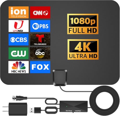 Indoor TV Antenna with 16.5ft Cable