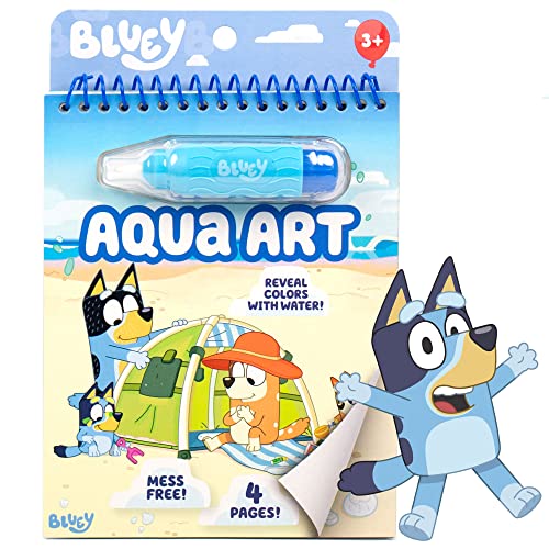 Bluey Aqua Art Water Reveal Activity Pages with Water Pen