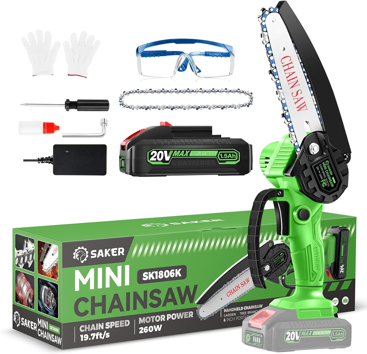 Saker Cordless Mini Chainsaw