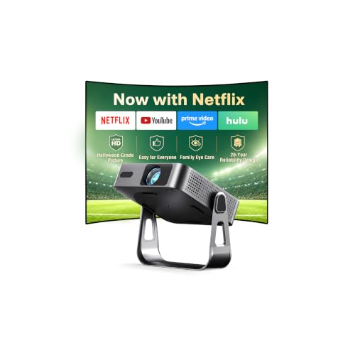 VOPLLS Native 1080P Smart Mini Projector with Auto Focus