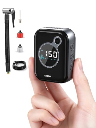 Mini Electric Bike Pump 150 PSI with LED Light
