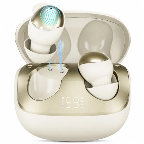 Ertuly T33 Sleep Earbuds, Bluetooth 6.0 ANC, Gold