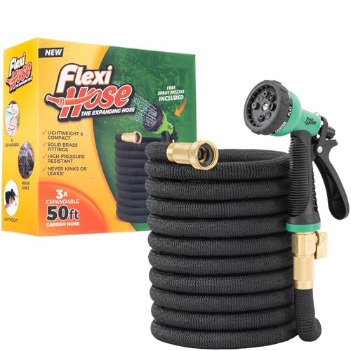 Flexi Hose Expandable Garden Hose 50FT with 8 Function Nozzle