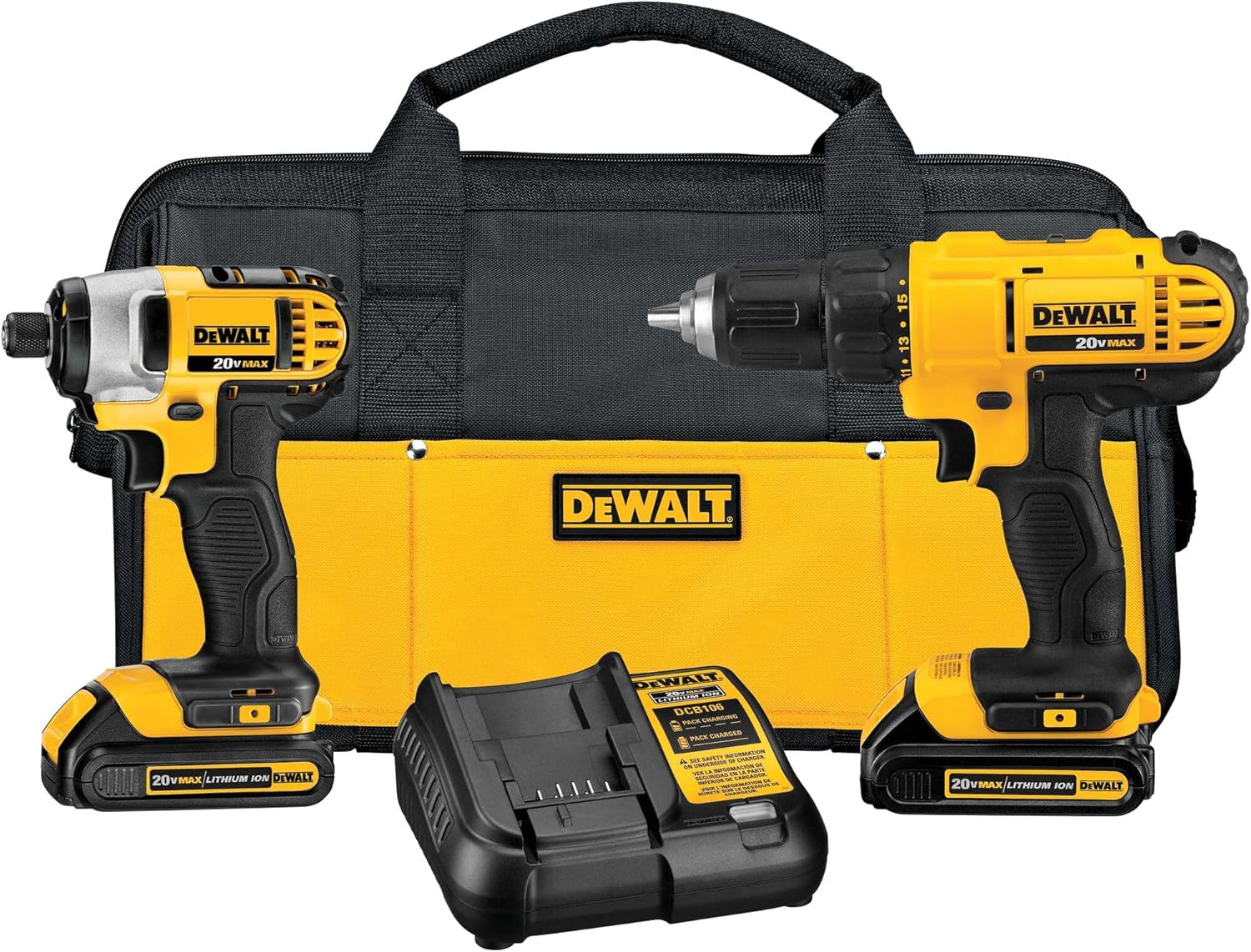 DeWalt 20V MAX Cordless Drill & Impact Driver Kit
