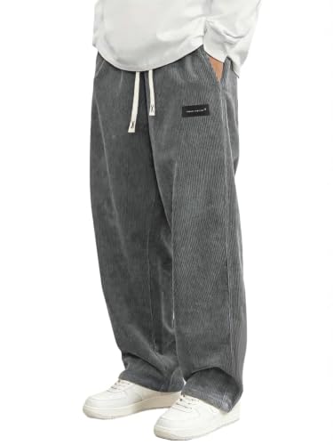 Mens Corduroy Thermal Fleece Lined Sweatpants